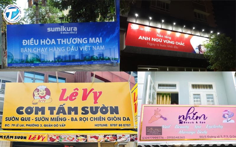 Một số mẫu bảng hiệu quảng cáo đẹp 